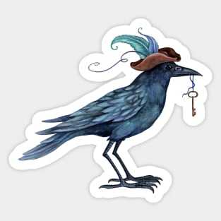 Fancy Crow Sticker